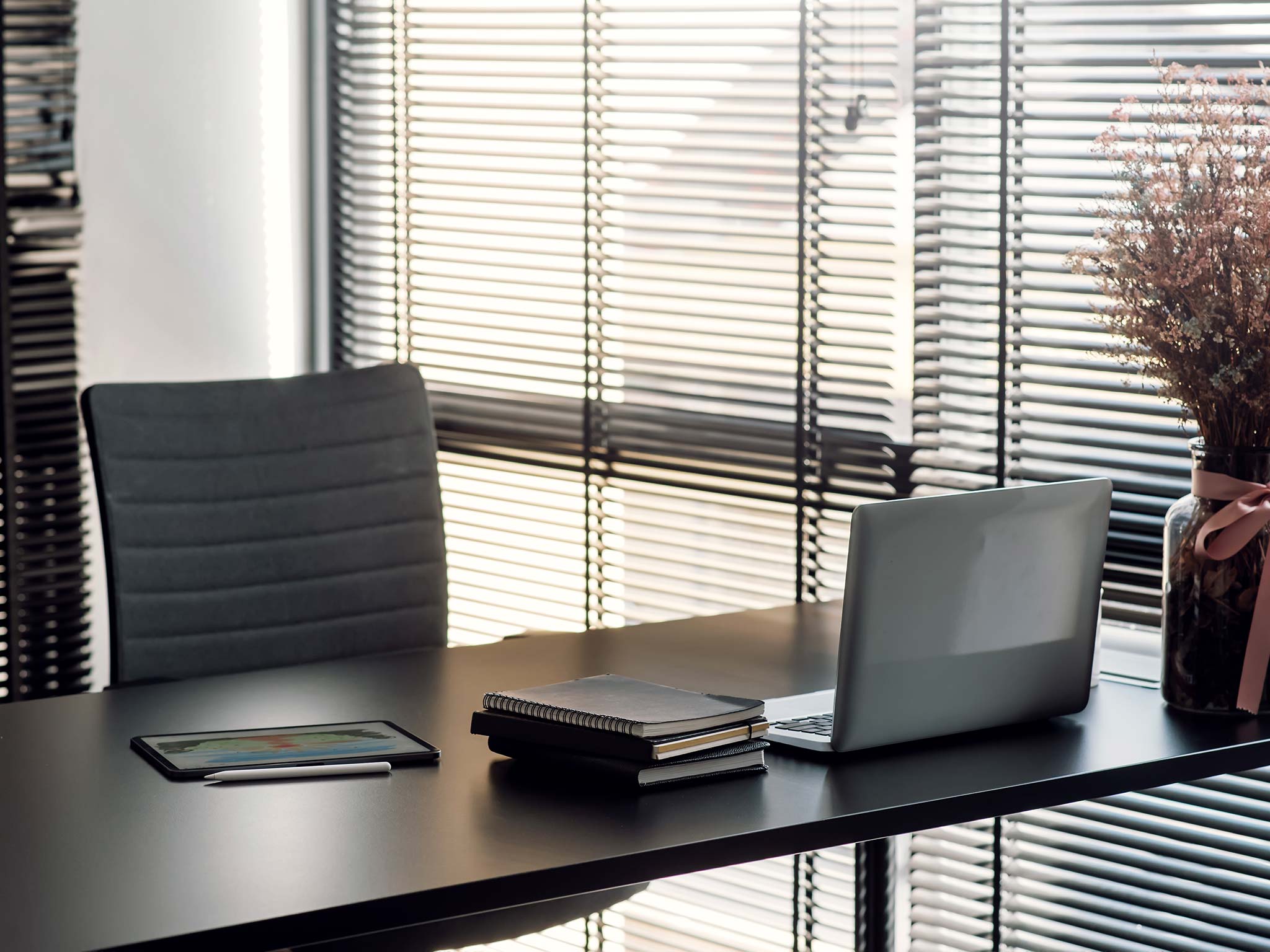 office-blinds Commercial blinds handled by The Blind Guy